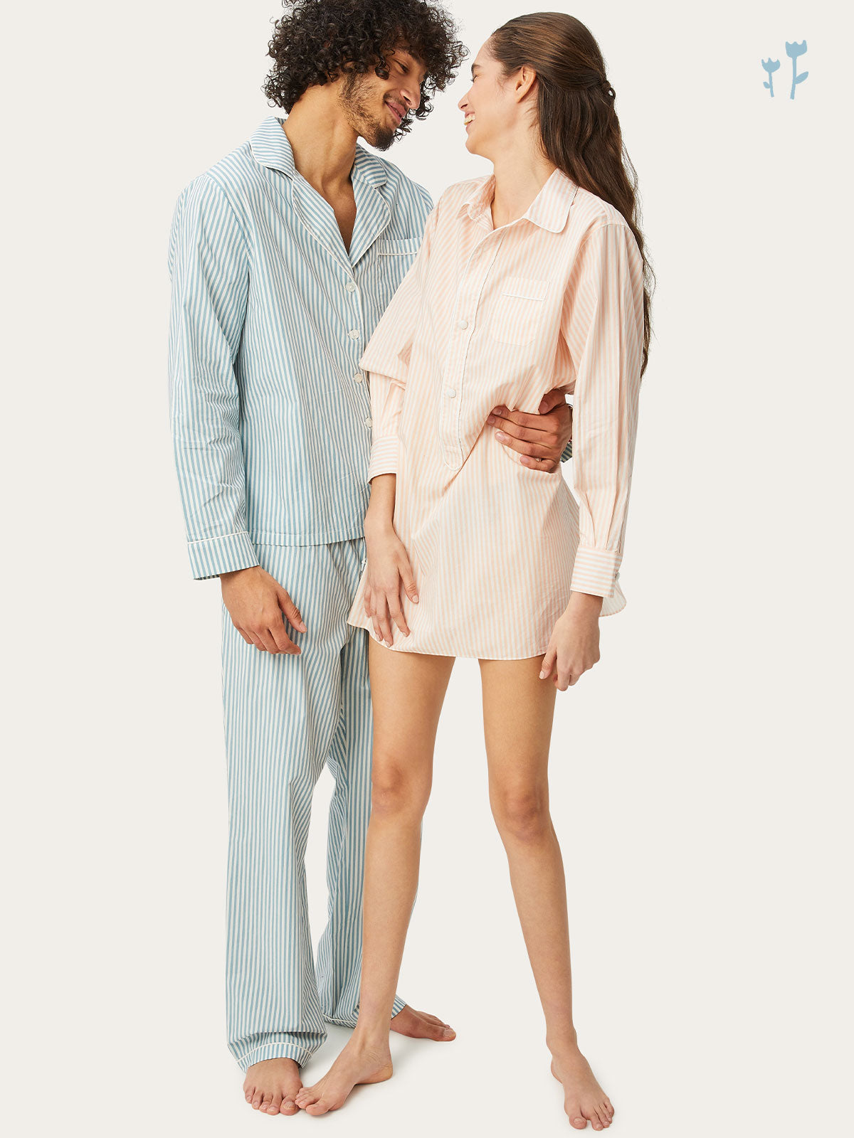 Tommy Unisex PJ Set in Sky Stripe By Morgan Lane