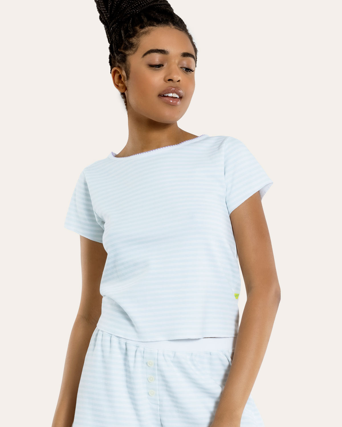 Baby Jean Tee in Sleepy Stripe By Morgan Lane