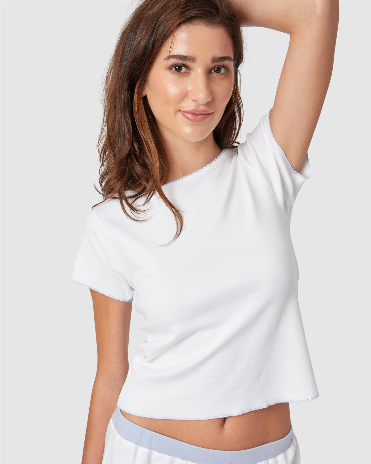 Baby Jean Tee in Chalk By Morgan Lane