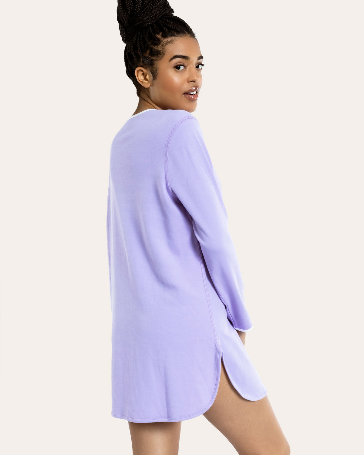 Dylan Night Shirt in Lavendar By Morgan Lane