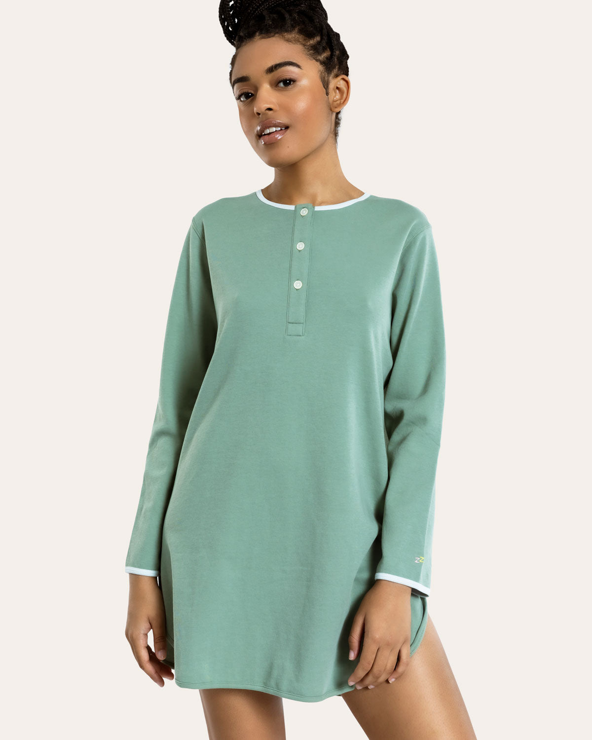 Dylan Night Shirt in Lilypad By Morgan Lane