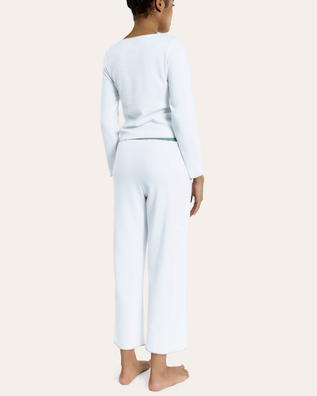 Ellie Pajama Set in Chalk By Morgan Lane