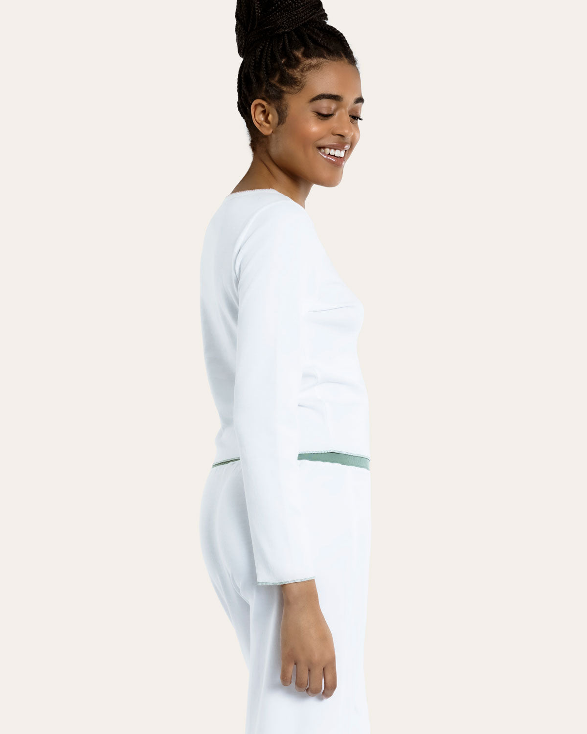 Ellie Pajama Set in Chalk By Morgan Lane