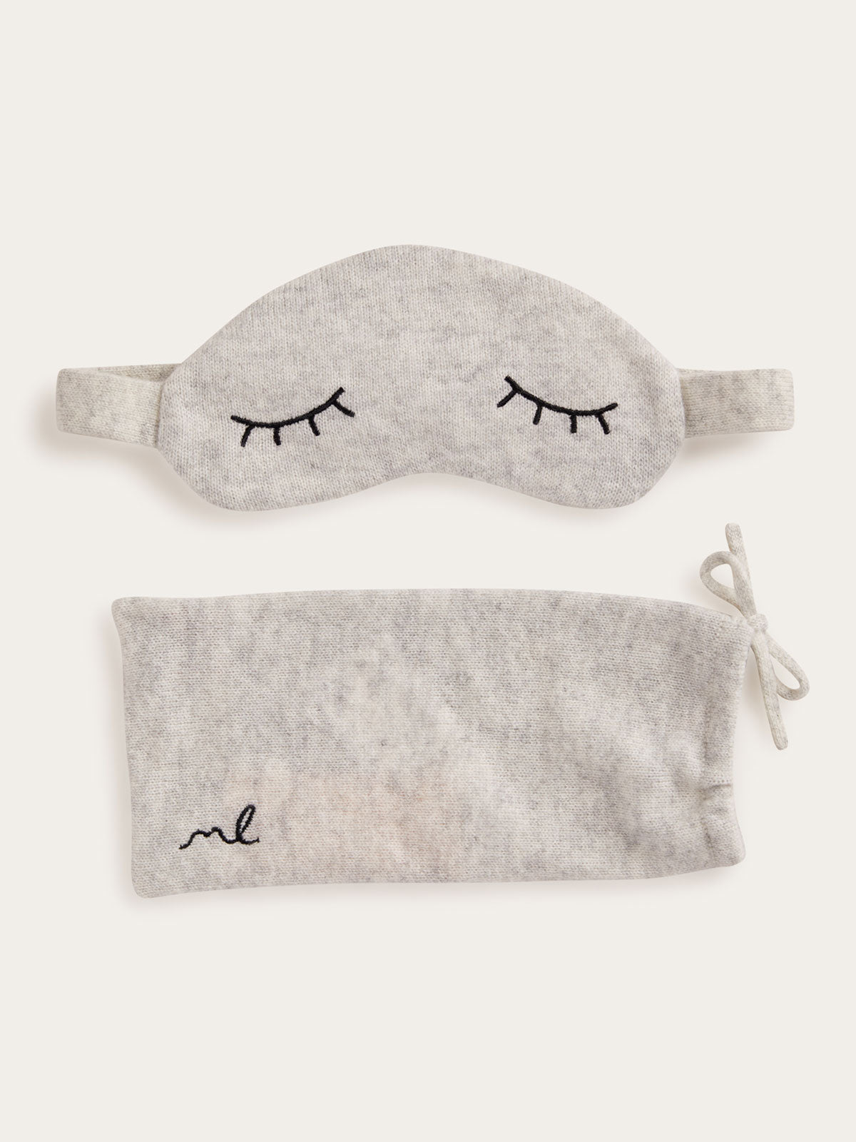 Sleepy Lids Cashmere Mask Set in Gray By Morgan Lane