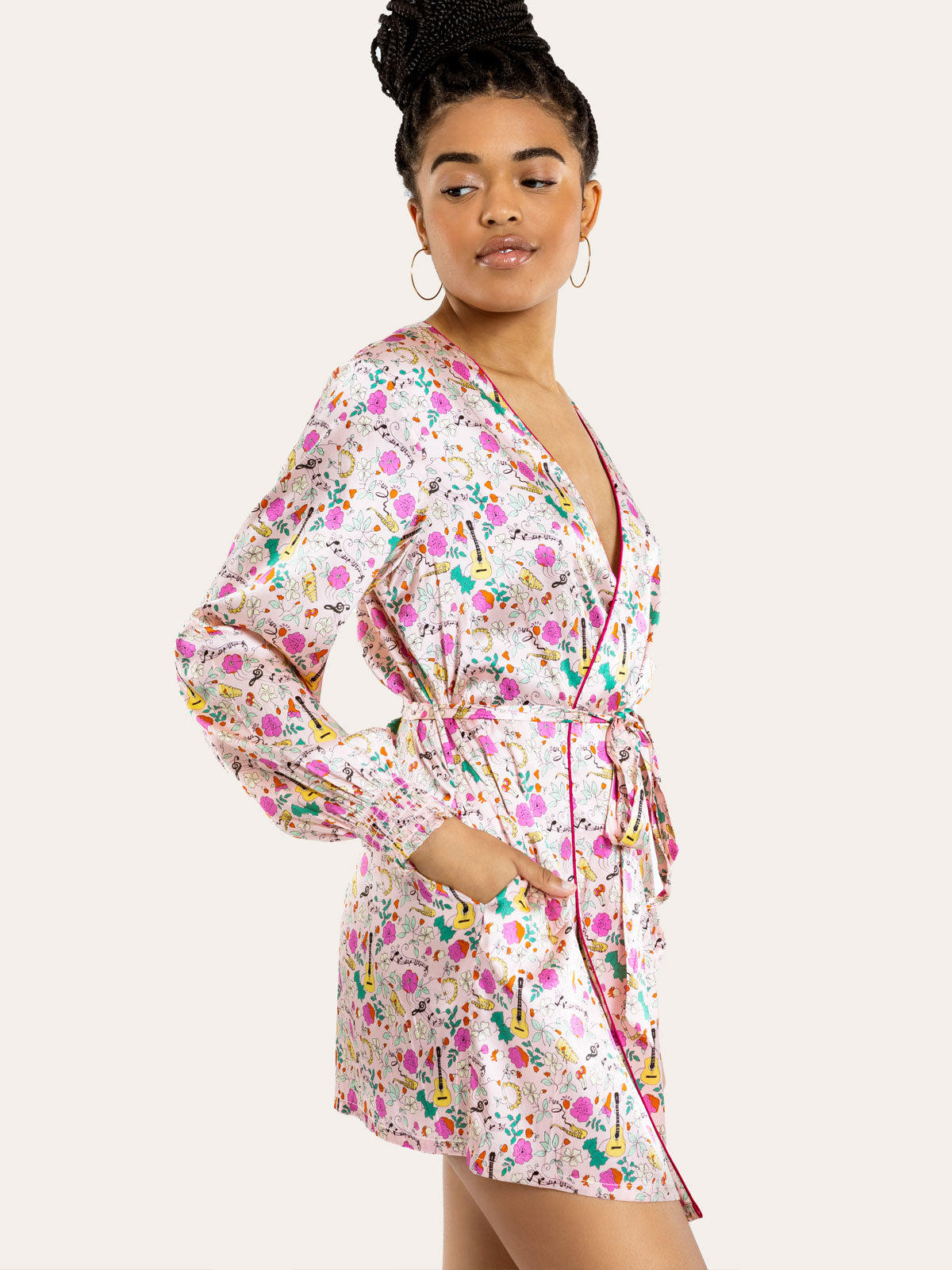 Larsen Robe in Singing Flowers By Morgan Lane